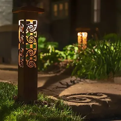Mismunandi lögun Fjölskylda Bollard ljós í Corten stáli